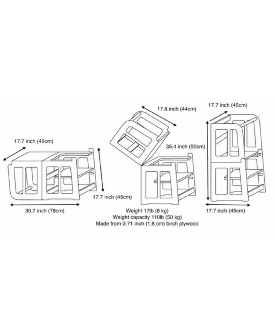 2 in 1 Montessori Learning Tower & Desk