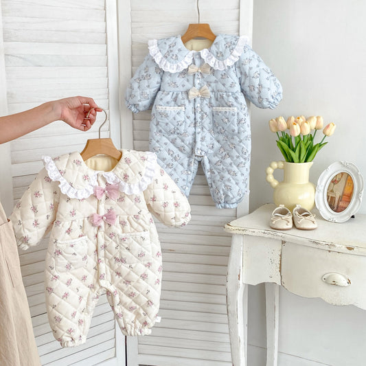 Floral Dreams Quilted Baby Romper