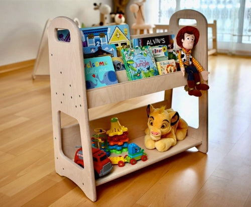 Montessori Wooden Kids' Bookshelf